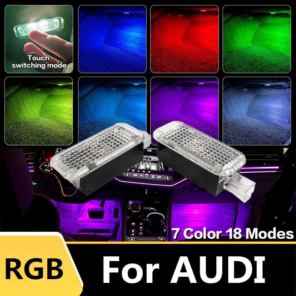 LED Car Footwell Light Bulbs Interior Atmosphere Lamp Accessories For AUDI Q3 8U