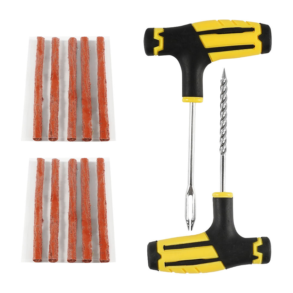 Thumbnail: CAER Car Tire Repair Tools Kit with Rubber Strips Tubeless Tyre Puncture Studdin