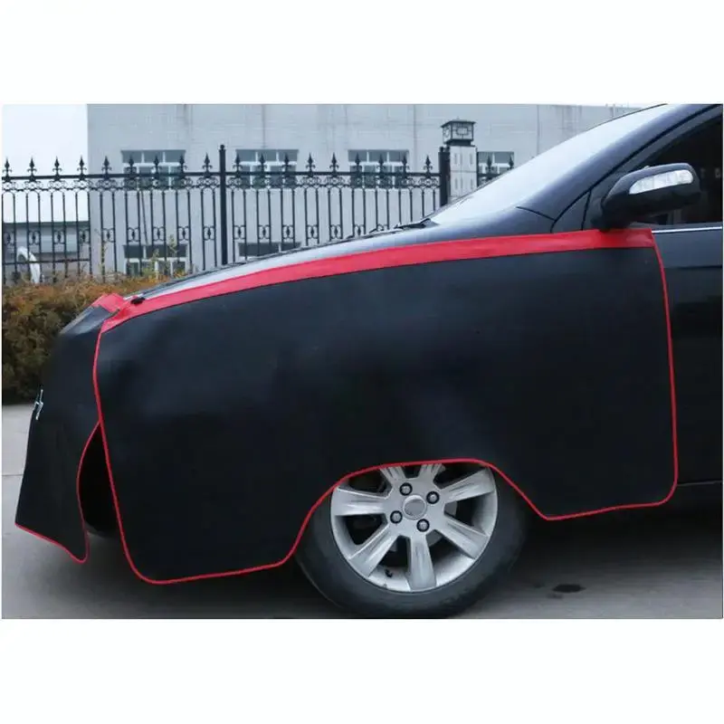 Thumbnail: 3Pcs/set Black PU Leather Car Leaf Board Pad Fender Body Shield Vehicle Repair P