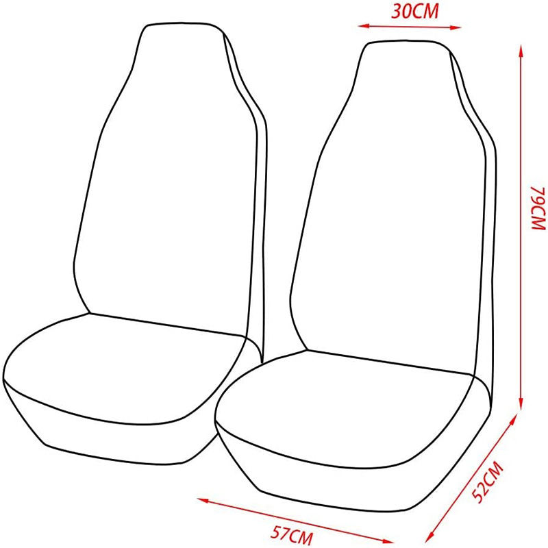 Thumbnail: 2pcs Front High Bucket Car Seat Covers Universal for Most Cars Sport Seat Protec