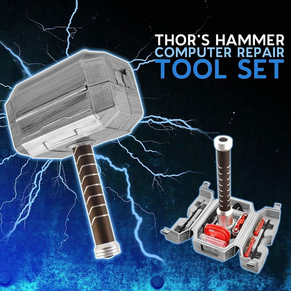 Thumbnail: Marvel Avengers Thor's Hammer 30-Piece Tool Set | Mjolnir Toolbox All-In-On..