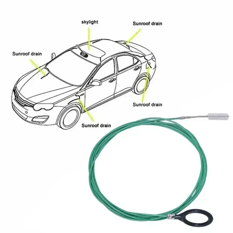 Thumbnail: 3M Upgraded Car Sunroof Drain Cleaning Tools Brush Pipe Cleaner Thin Unblocker S