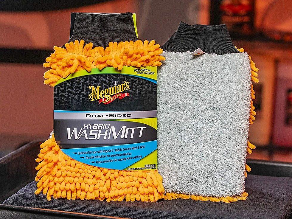 Thumbnail: Meguiar's Hybrid Wash Mitt: Plush Microfiber for Gentle Waxing While Washin..