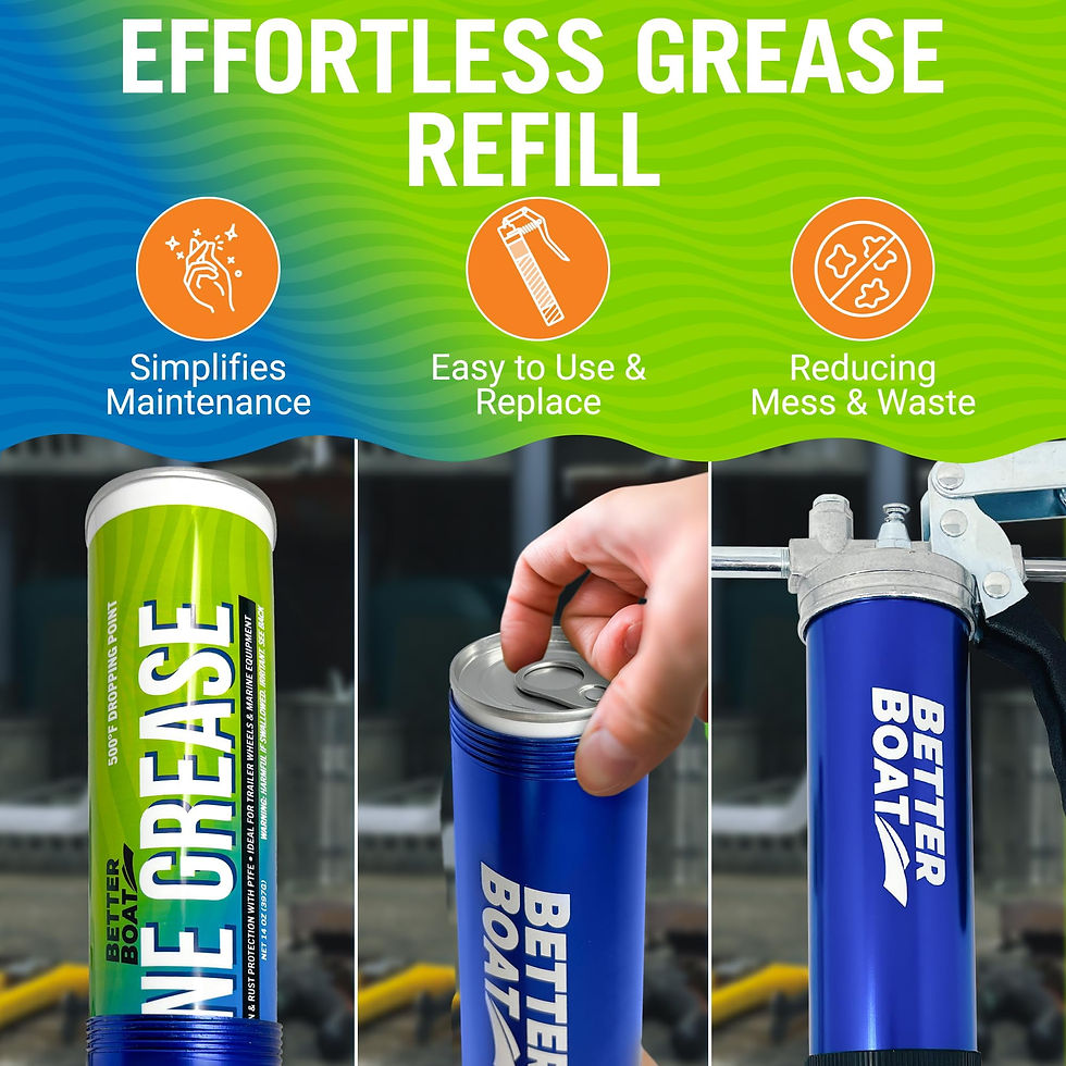 Thumbnail: 2PK Better Boat Marine Grease Tube 14 oz Wheel Bearing Grease, Boat Trailer..