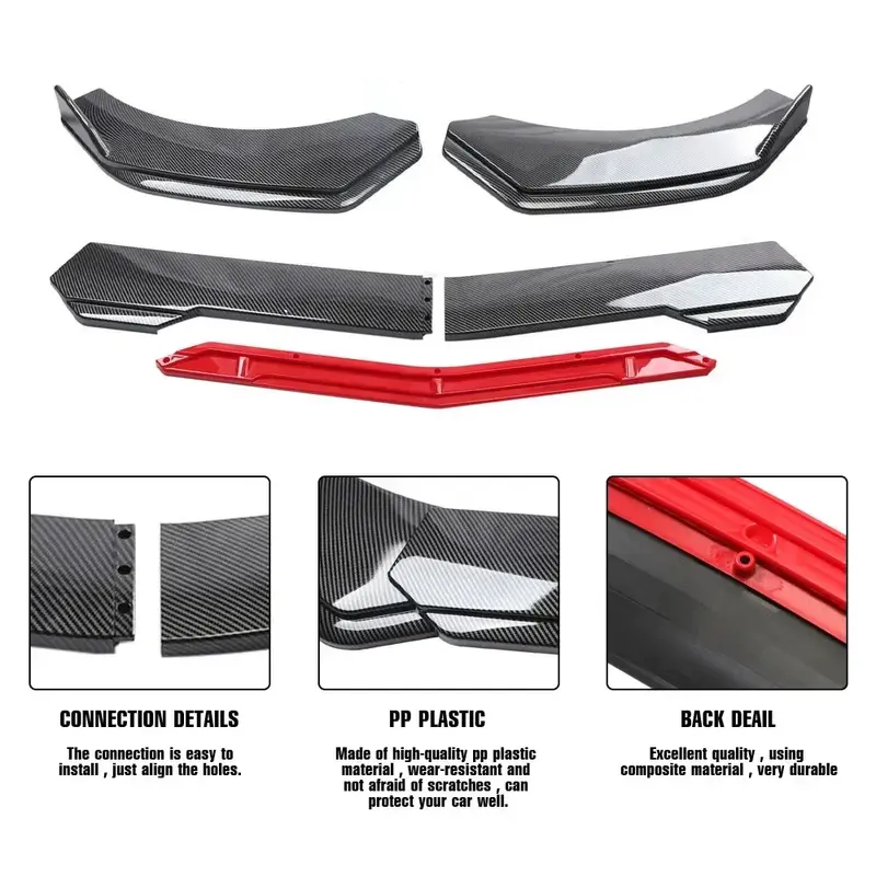 Thumbnail: Bright black car front lip bumper, spoiler, diffuser, body modification, collisi