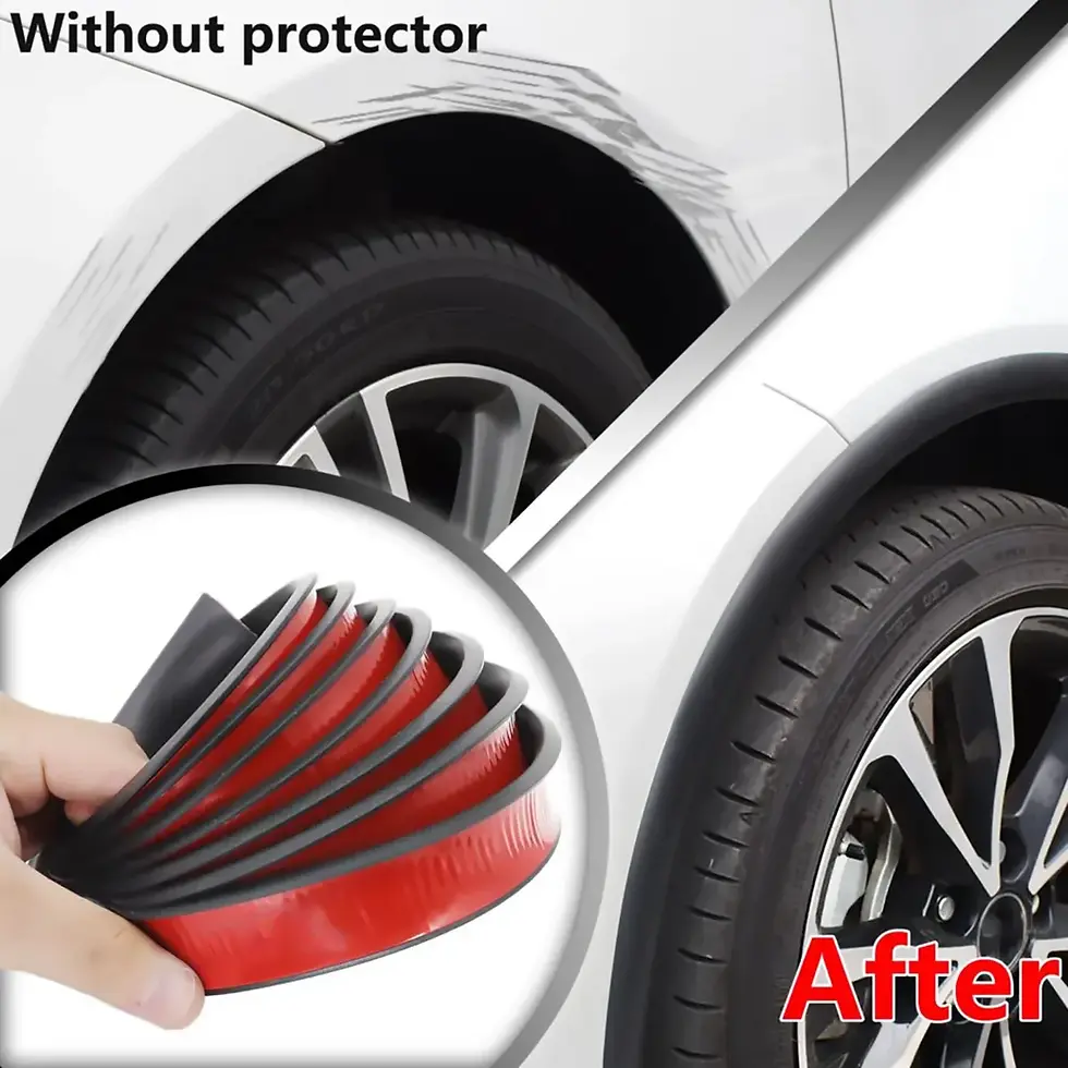 Thumbnail: 9.8FT Car Wheel Arch Trim Fender Flares Arches Wing Expander Eyebrow Anti-Collis