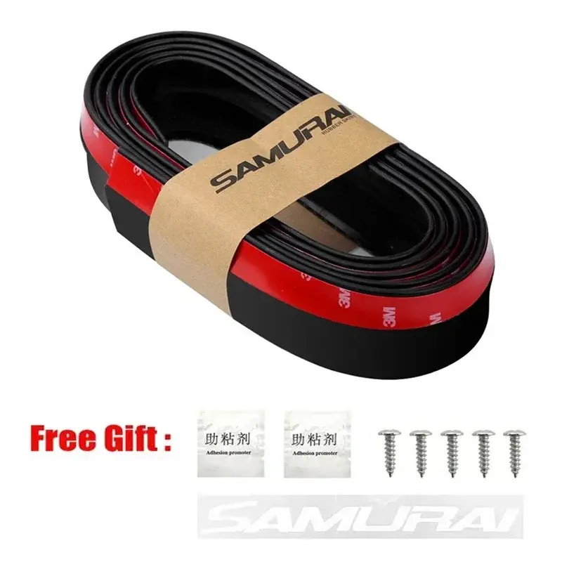 Thumbnail: Universal Carbon Fiber Front Bumper Lip Protector Scratch Collision Resistant Ea