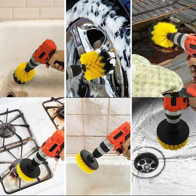 Thumbnail: Free shipping 3 pcs/set electric scrubber drill clean brush for baseus official