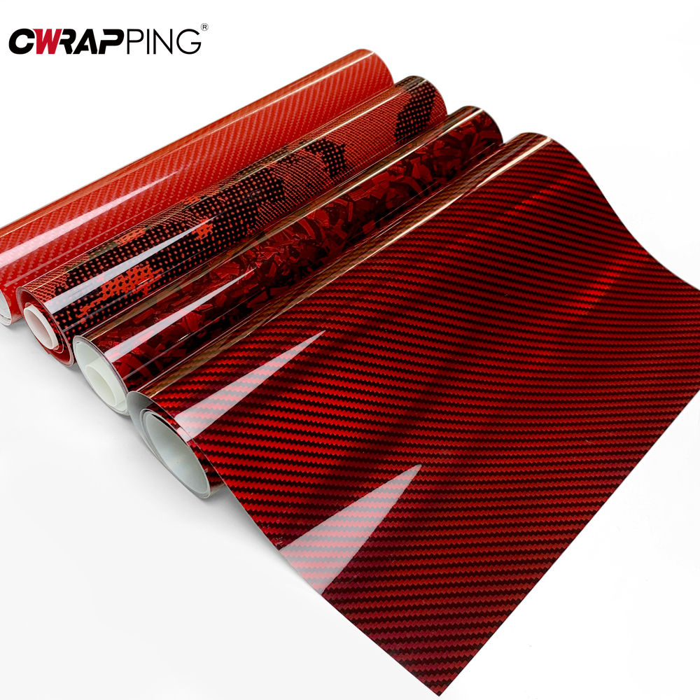 Red Series Car Sticker Vinyl Wrap for Motorcycle Vinyls High Glossy PET Adhesive