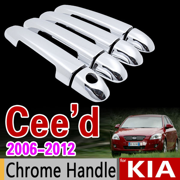 for KIA Ceed 2006 - 2012 ED Chrome Handle Cover Trim Set Cee d Cee'd 2007 2008 2