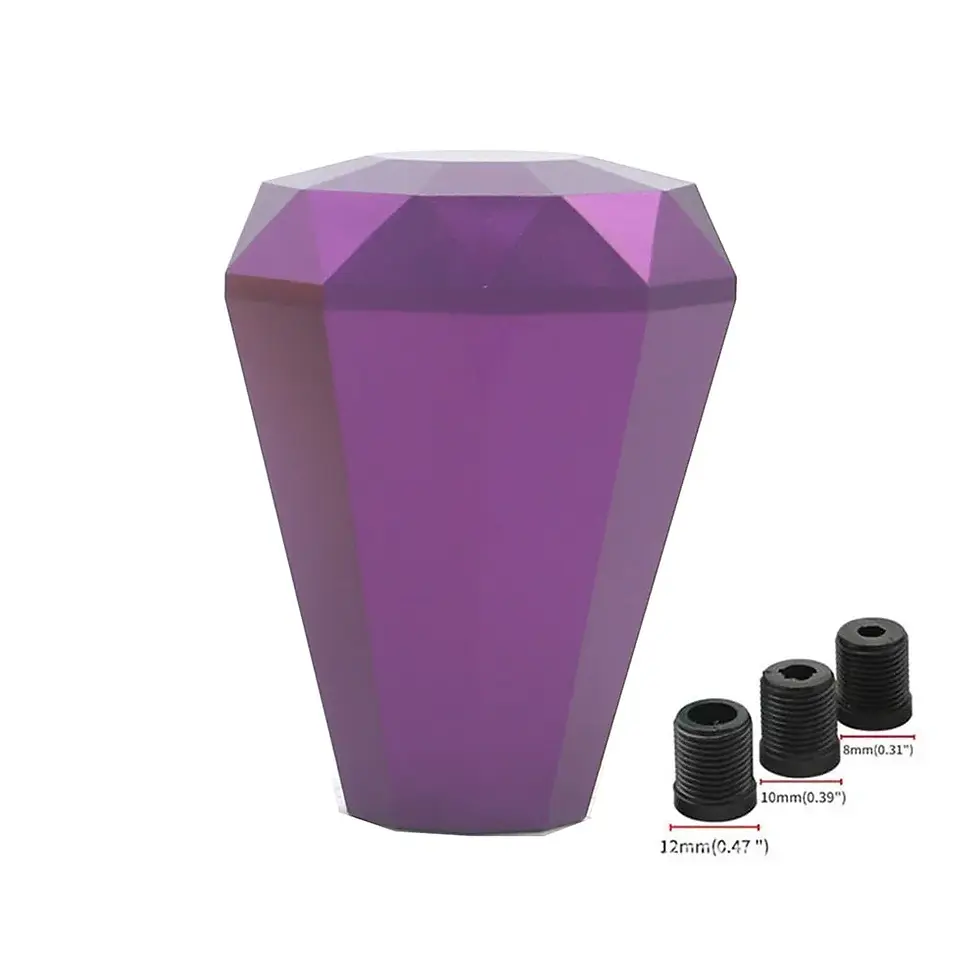 Thumbnail: New Design Diamond Shape Aluminum Manual Gear Stick Shift Knob Lever Shifter Rac