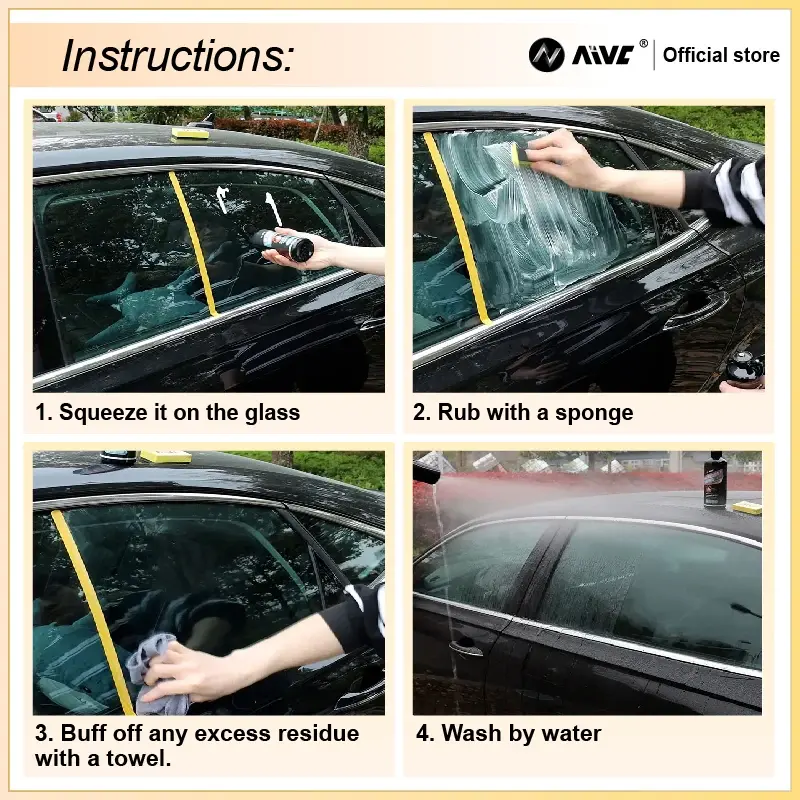 Thumbnail: Glass Polishing Compound Car Windshield Oil Film Remover Deep Cleaner Paste Film