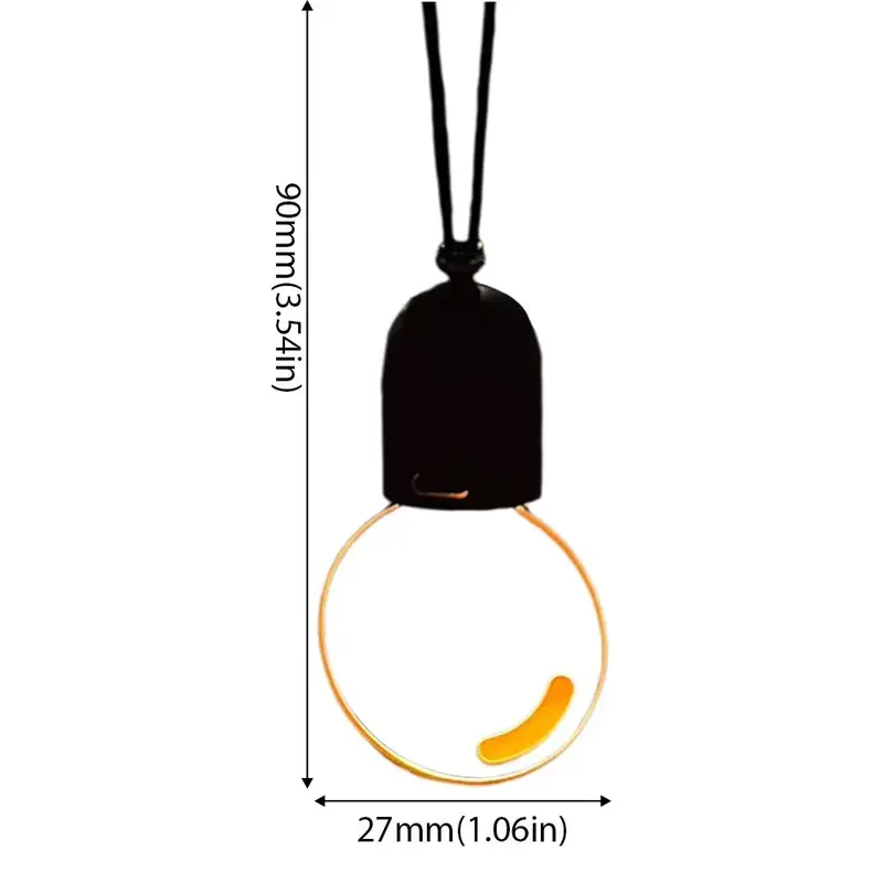 Thumbnail: Car Rearview Mirror Pendant Hanging Decor, Flat Acrylic Retro LED Bulb Atmospher