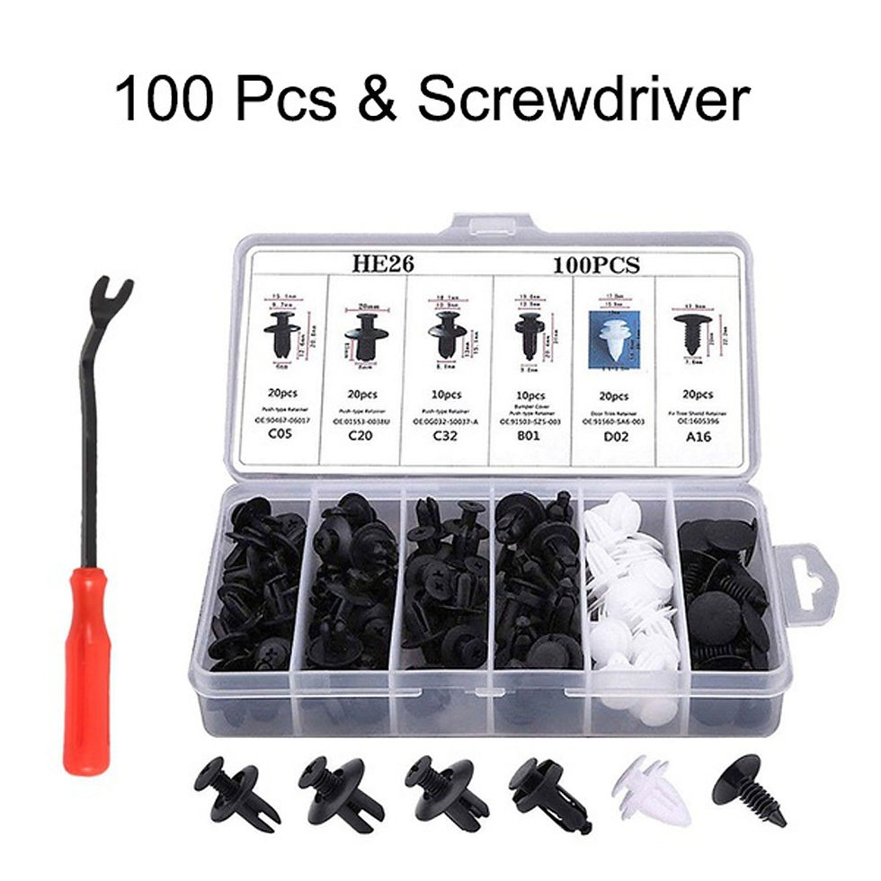 Thumbnail: Auto Fastener Clip Kit Fender Rivet Clips Car Body Push Retainer Pin Rivet Bumpe