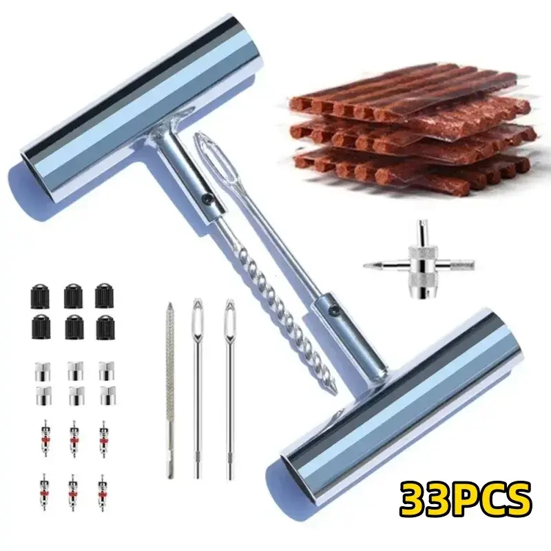 Thumbnail: 33/57pcs Auto Tire Repair Set Puncture Repair Tools Car Van Motorcycle Bike Emer