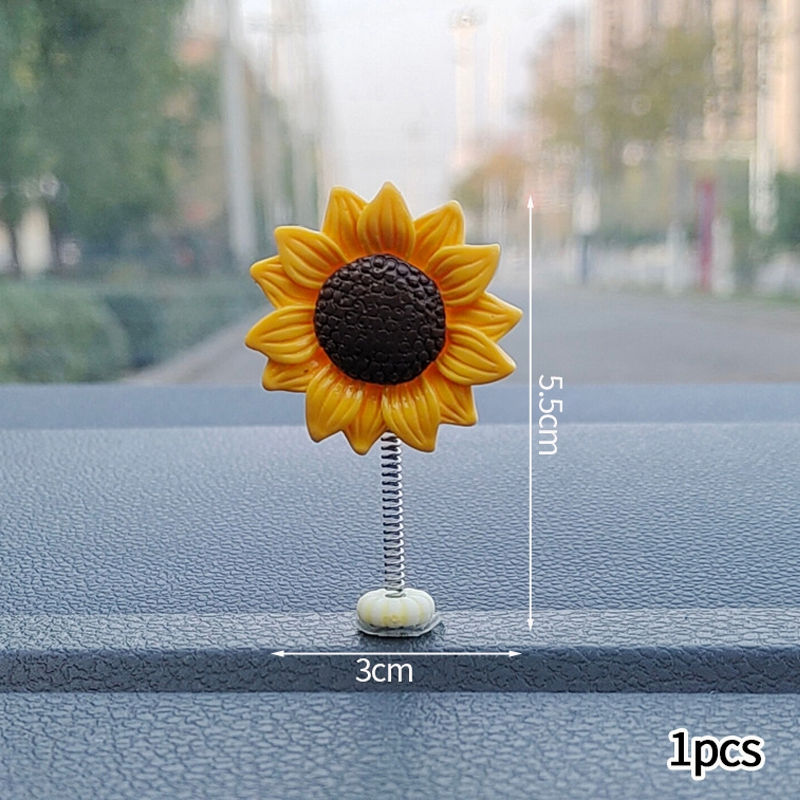Thumbnail: 1/ 5PCS Cute Shaking Head toy for Car Dashboard Decor Sunflower Car Center Conso