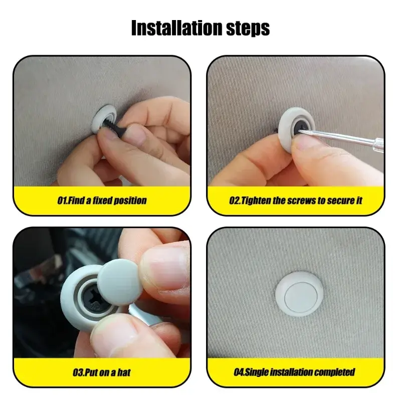 Thumbnail: New Car Ceiling Buckles Fixing Clips Car Interior Roof Cloth Screw Caps Rivet Fi