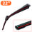 Thumbnail: 1PC Universal double rubber strip J/U-shaped wiper blade, front wiper glass clea