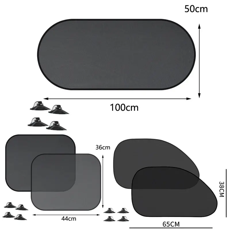 Thumbnail: 1-5Pcs Universal Car Sunshades Foldable Auto Side Window Rear Windscreen Mesh Su