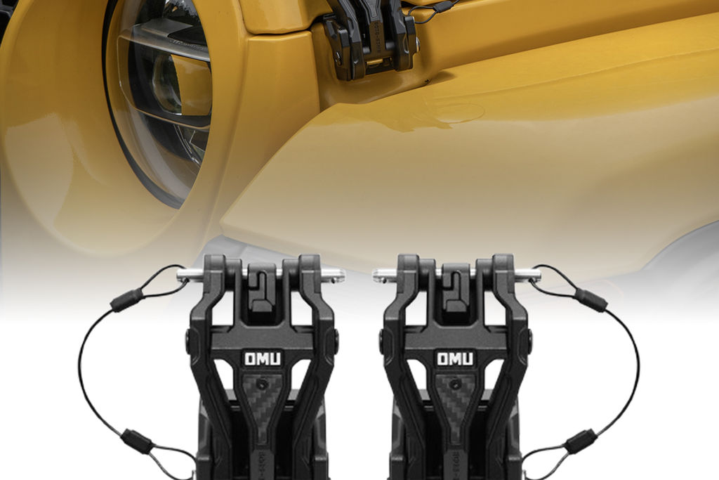 OMU 4x4 Aluminum Engine Hood Latch Catch Lock For 2007-2025 Jeep Wrangler JK JL