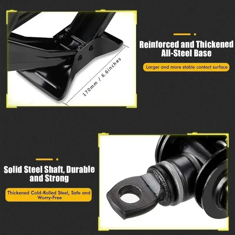 Thumbnail: Car Jack 0.8T/1T/2T Portable Labor-saving Hand-cranked Car Scissor Jack Car Repa