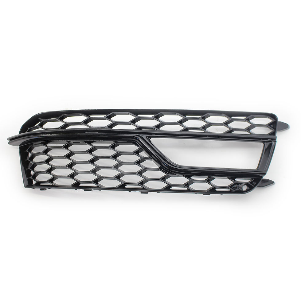 Thumbnail: Black/Silver Pair Honeycomb Car Front Fog Light Lamp Cover Honeycomb Grill Bumpe