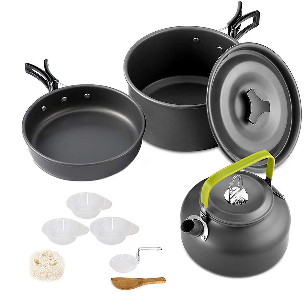 Thumbnail: Camping Cookware Set Aluminum Nonstick Portable Outdoor Tableware Kettle Pot Coo