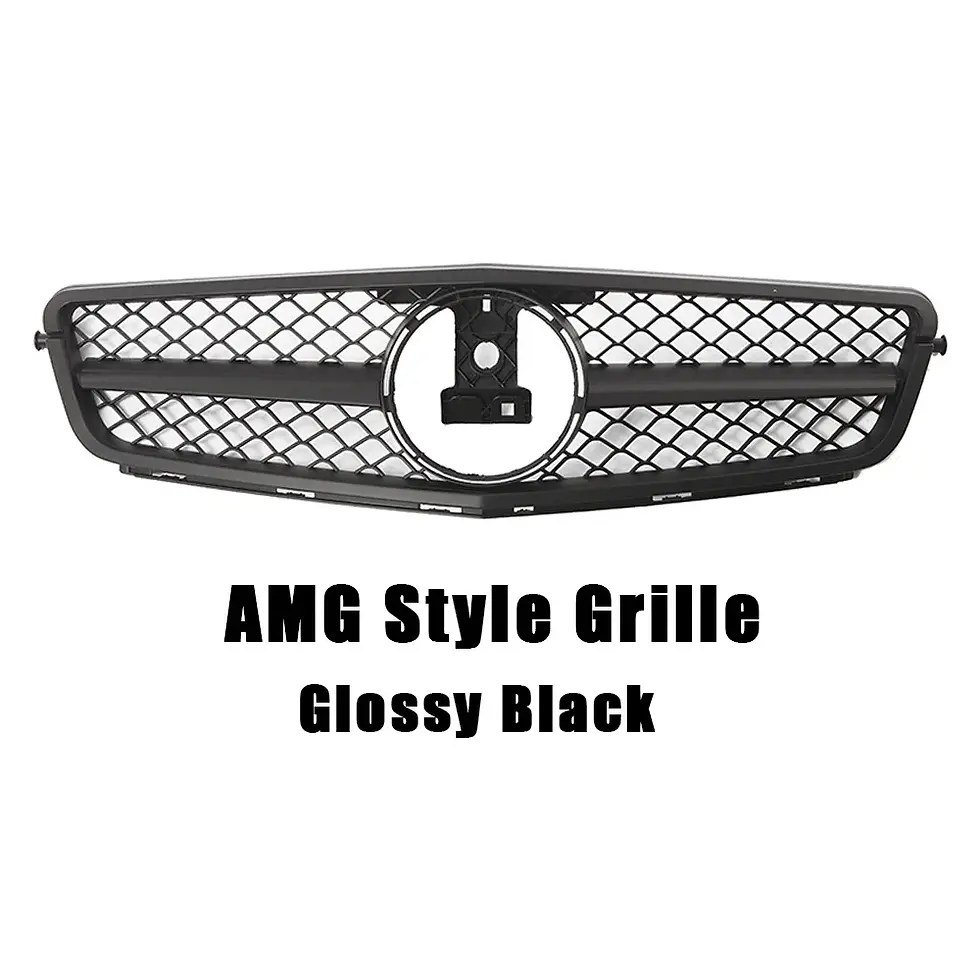 Thumbnail: Matte Black AMG Style Chrome Black GTR Style Front Bumper Grille For Mercedes Be