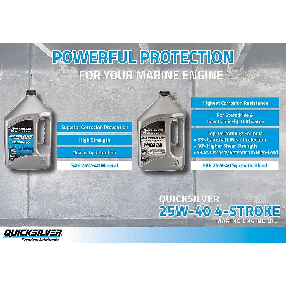 Thumbnail: Quicksilver 25W-40 Marine Engine Oil, 1 Gallon