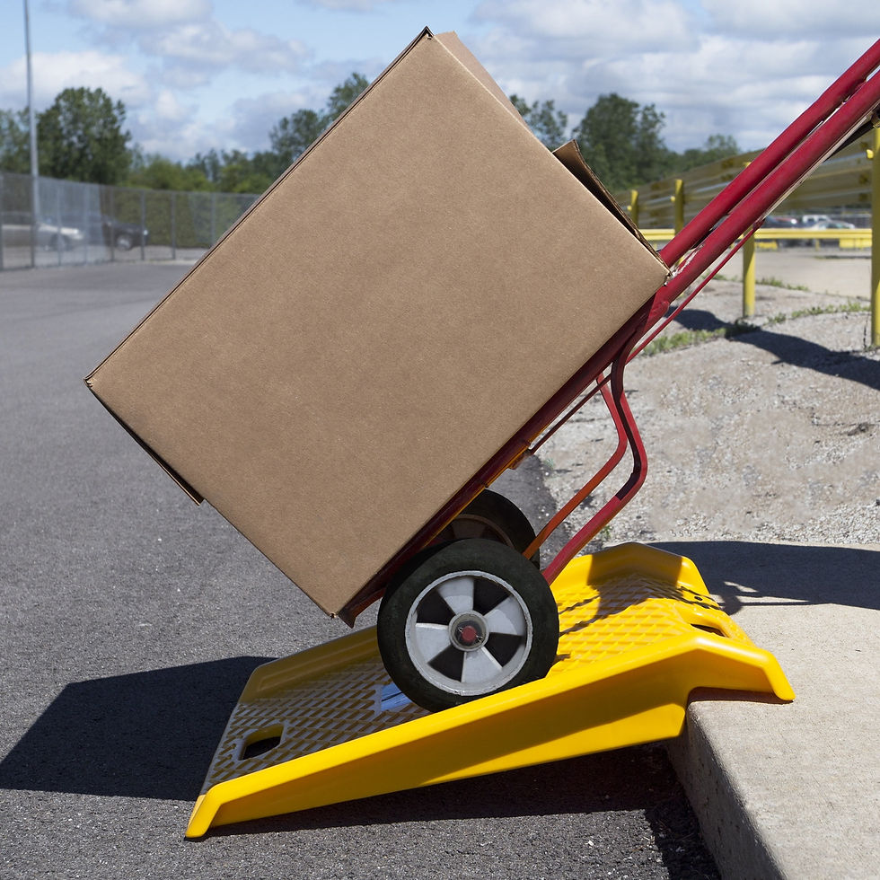 Thumbnail: Stalwart Curb Ramp-Portable Poly Ramp With 1000Lbs Weight Capacity-For Deli..