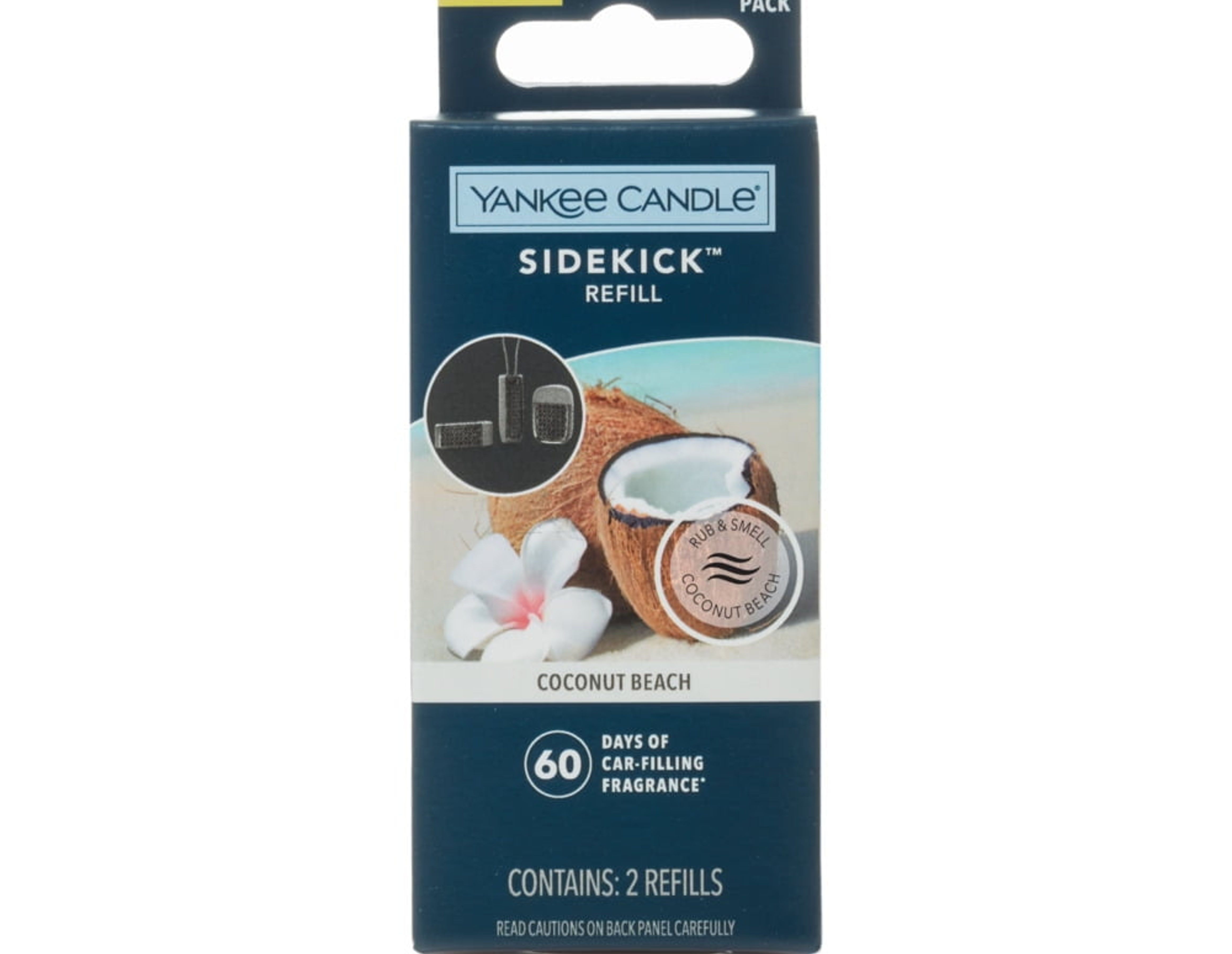 Yankee Candle Sidekick Collection Fragrance Refill, 2 Pack, Coconut Beach S..