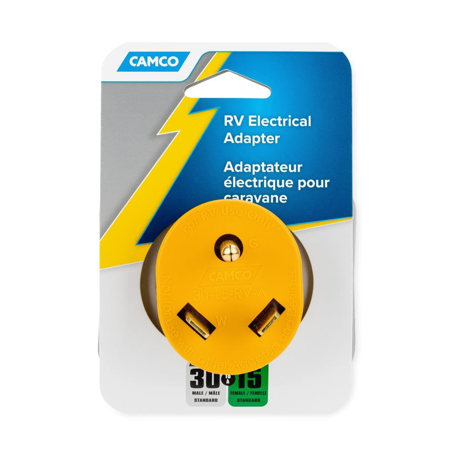 Thumbnail: Camco PowerGrip Camper/RV Adapter | Rated for 125 Volts / 1875 Watts (55233..