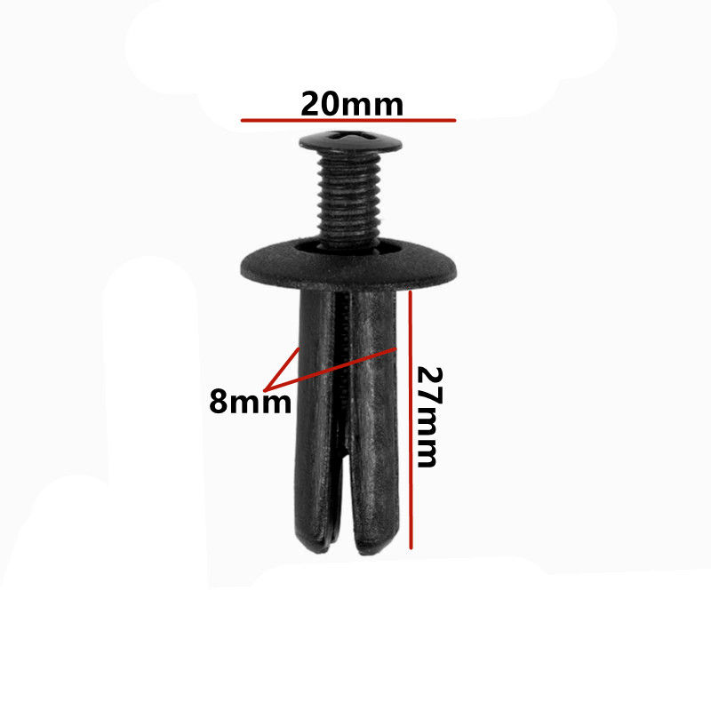 Thumbnail: 20Pcs 8mm Hole Car Universal Plastic Fasteners Clips Bumper Fender Wheel Arch Mi