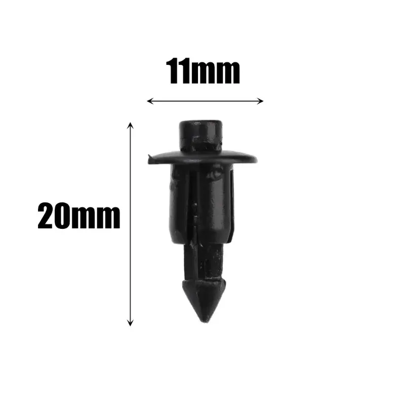 Thumbnail: Motorcycle Plastic Rivet Fasteners Car Bumper Fender Black Screw Snap Decorative