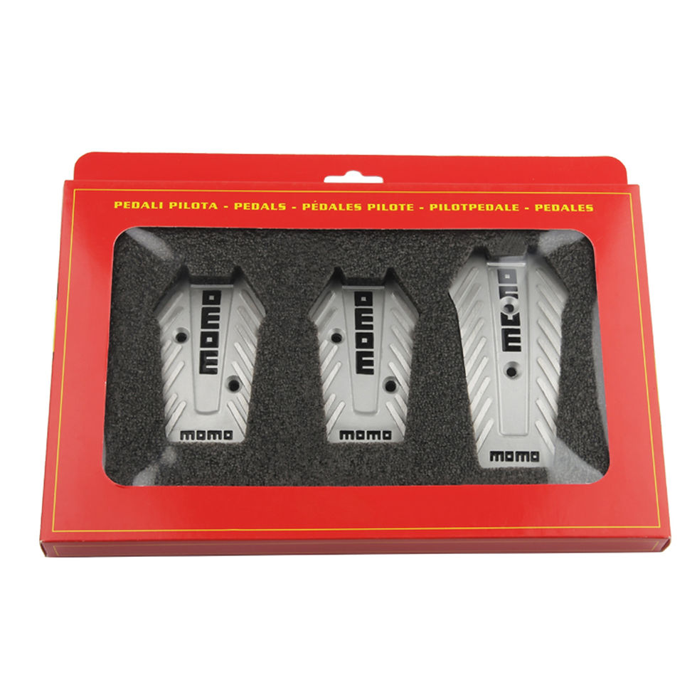 Thumbnail: 3PCS/Set MOMO Style Universal Manual Brake Pedal Foot Pedal Non-Slip Black Blue