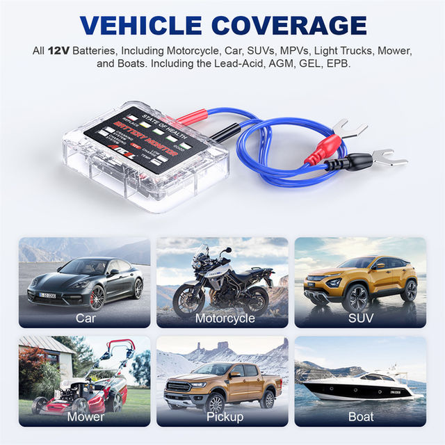 Thumbnail: 2023 ANCEL BM200 PRO 12V Car Battery Tester SOH SOC Charging Tester LED Monitor