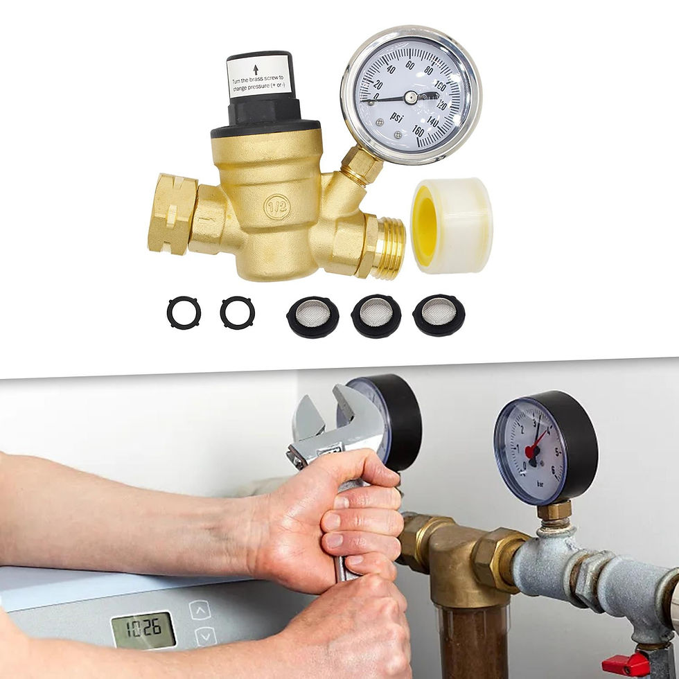 Thumbnail: Water Pressure Water Pressure Reducer 3/4in Camper Brass Hose Pressure Regu..