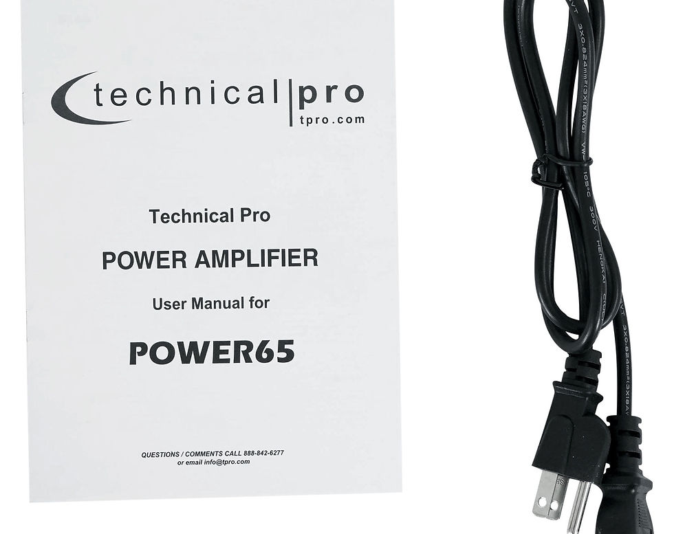 Thumbnail: Technical Pro POWER65 6500W 2 Channel 2U Power Amplifier Amp + XLR Cable