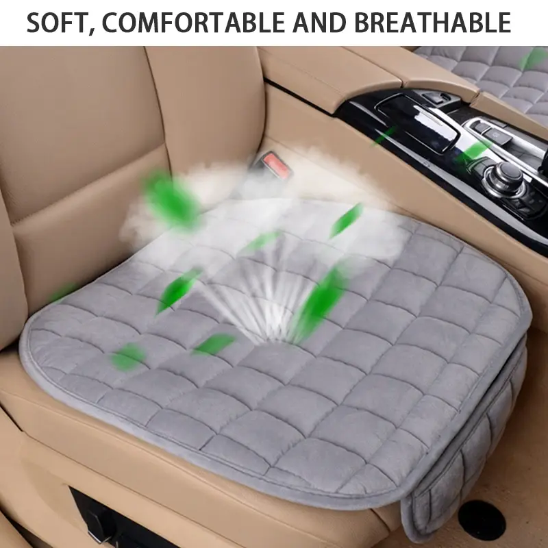Thumbnail: SEAMETAL Soft Car Seat Cover Skin-Friendly Plush Automotive Seat Cushion Anti Sl