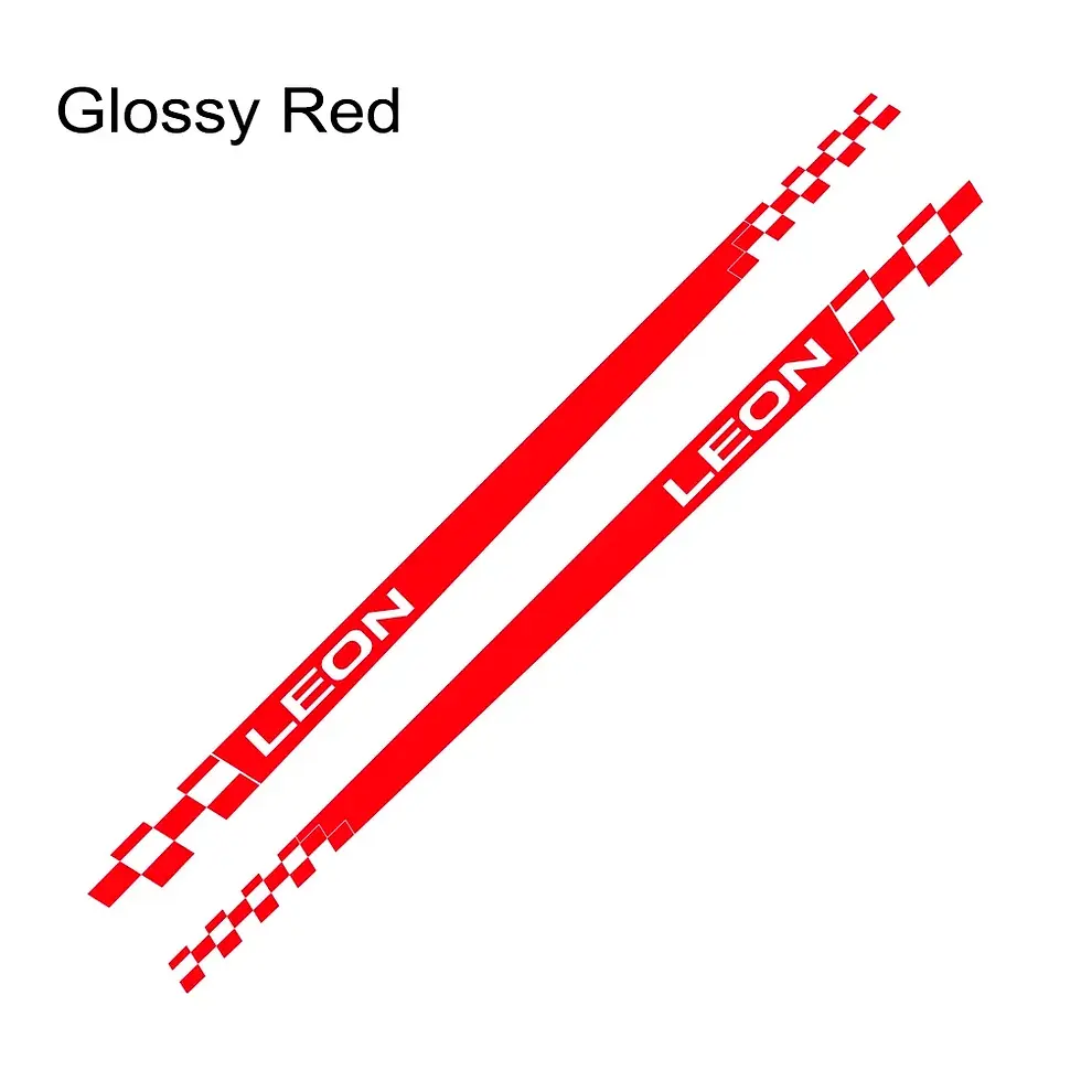 Thumbnail: 2PCS Car Door Side Skirt Lattice Vinyl Stickers Racing Graphical Auto Body Decor