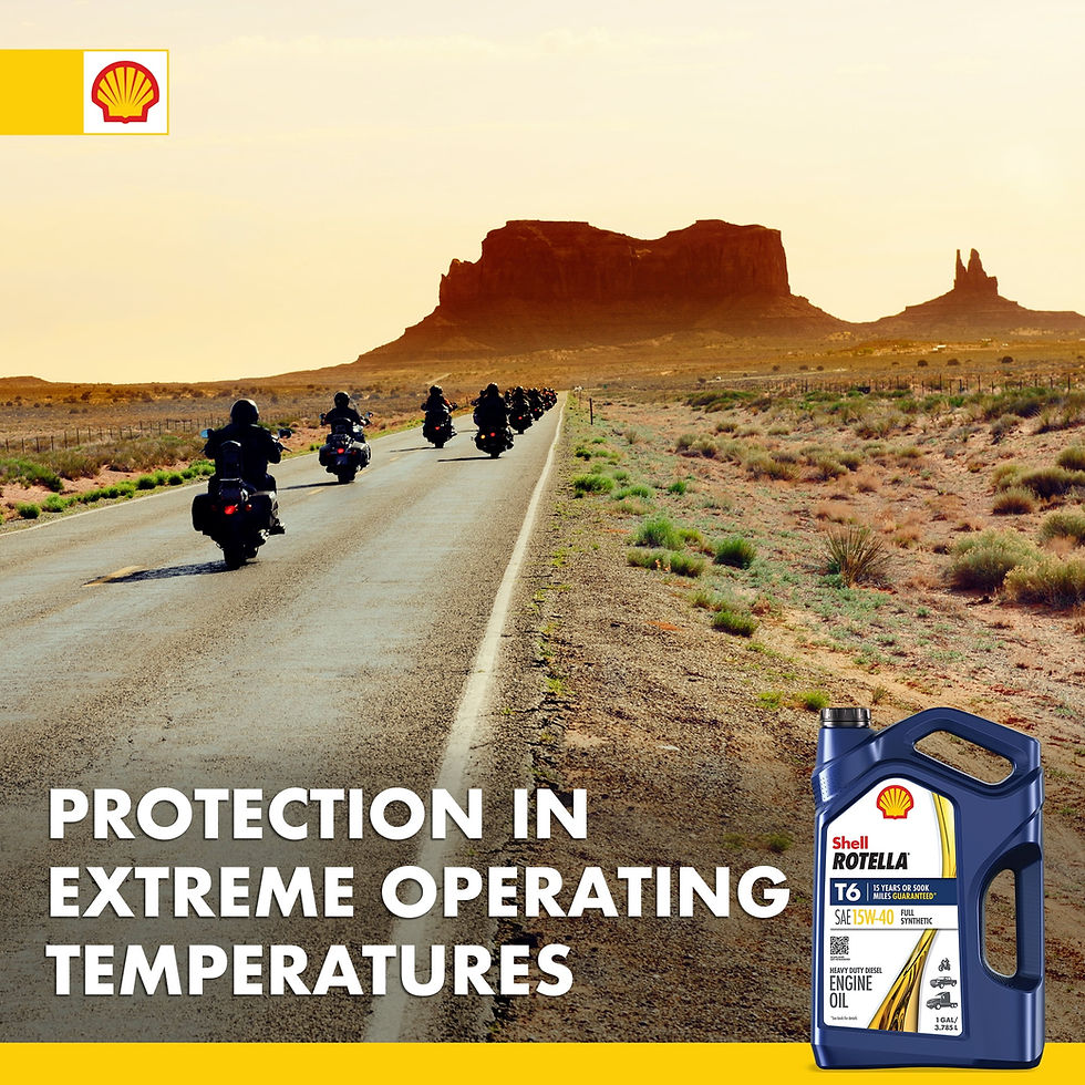 Thumbnail: (3 pack) Shell Rotella T6 Full Synthetic 15W-40 Motor Oil, 1 Gallon (3 Pack..