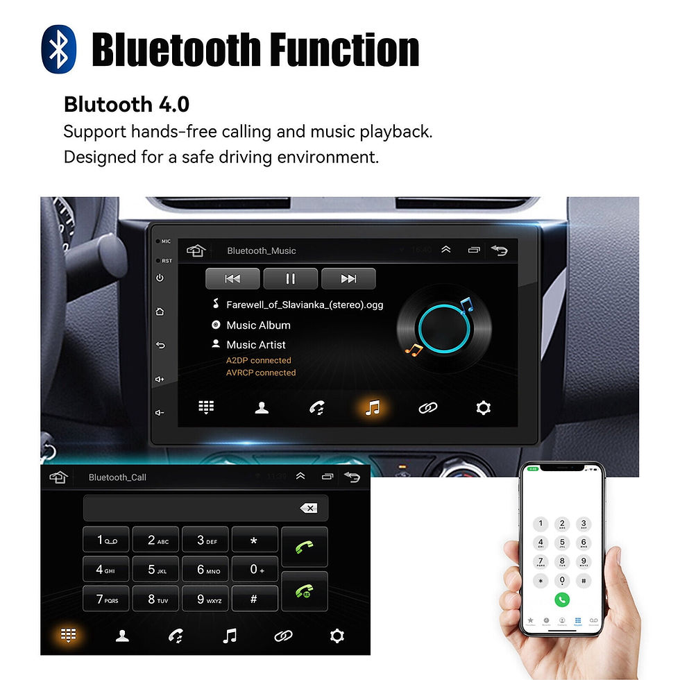 Thumbnail: Apple CarPlay Android 13 Double 2 Din 7" Car Stereo Radio GPS Touch Screen ..
