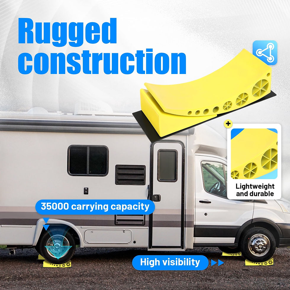 Thumbnail: Kojem Camper Leveler 2 Pcs 35000lbs Curved RV Levelers Camper Leveling Hone..