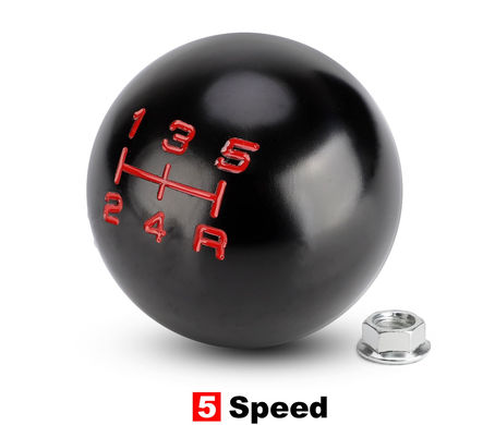 Thumbnail: Aluminum 5/6 Speed JDM Ball Shape Shift Gear Knob M10*1.5 For Honda Fit Civic Ci