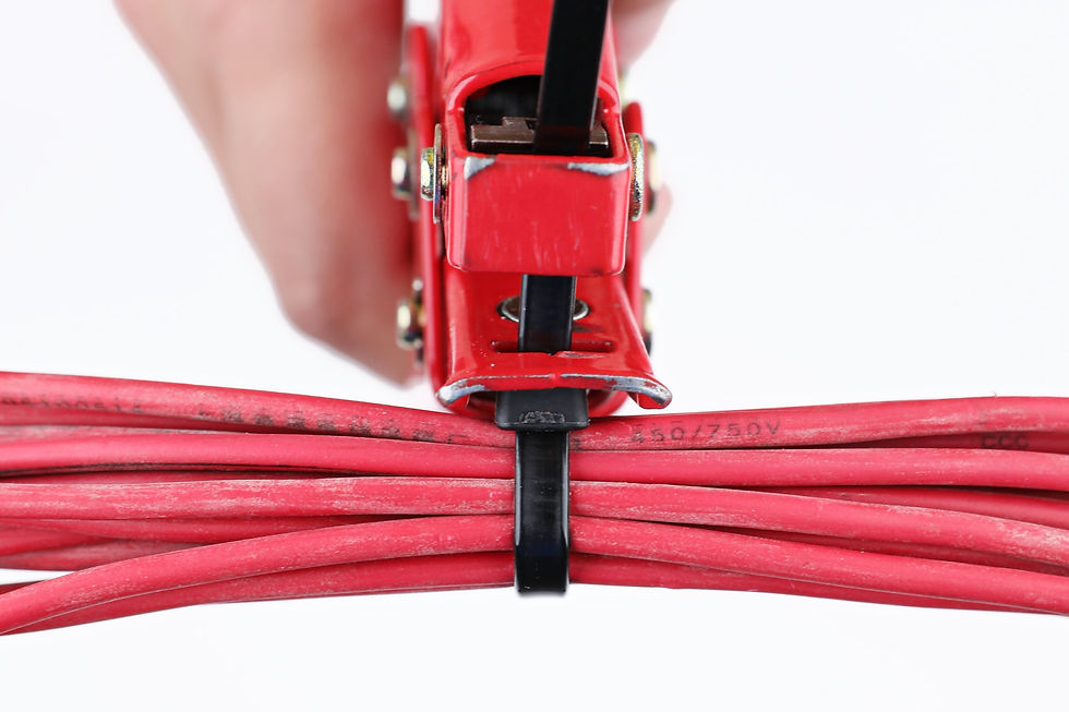 Thumbnail: Hyper Tough 8 inch 75lb Cable Ties UV Resistant Black 100 Count