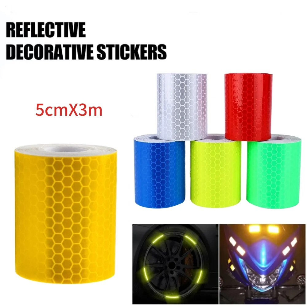 Reflective Warning Tape 5cm*3m Car Reflective Tape Safety Warning Car Decoration