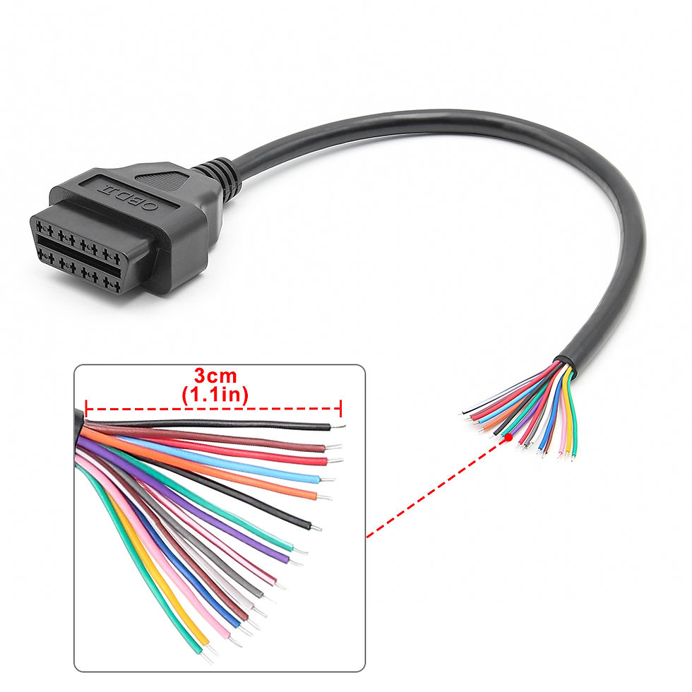 Thumbnail: 10/30cm 16pin Female to Male DIY OBD 2 OBD2 Auto Extension Cable Automotive Car