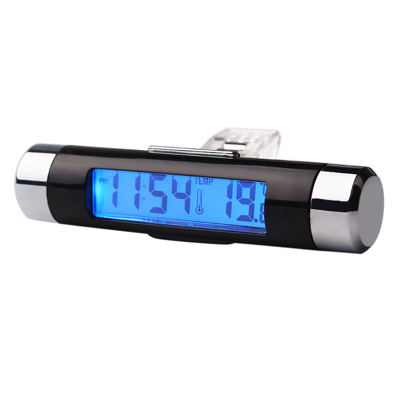 Thumbnail: 2 in 1 Air Vent Outlet Portable Auto Accessories Car Digital Time Clock Thermome
