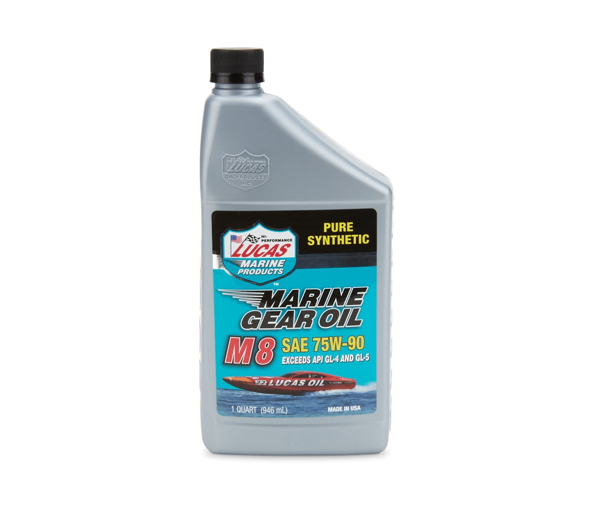 Lucas Oil 10652 - Synthetic SAE 75W-90 M8 Marine Gear Oil - 1 quart