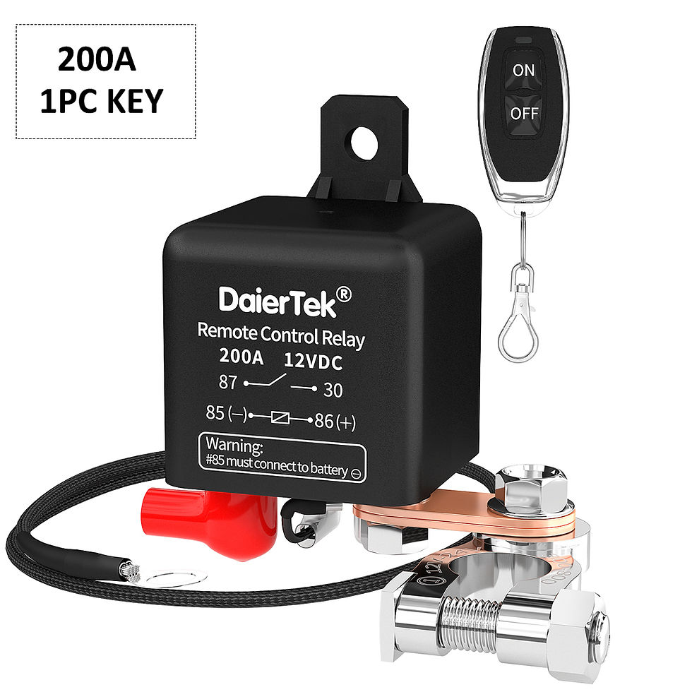 Thumbnail: DaierTek Battery Switch Relay 12V Remote Control Battery Disconnect Cut Off Isol